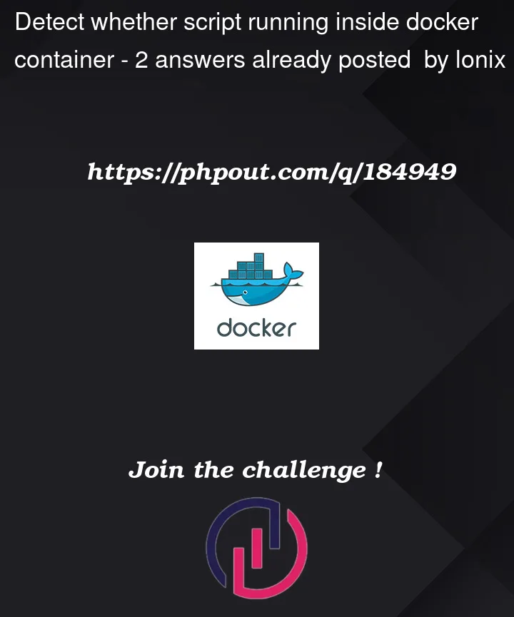 Question 184949 in Docker