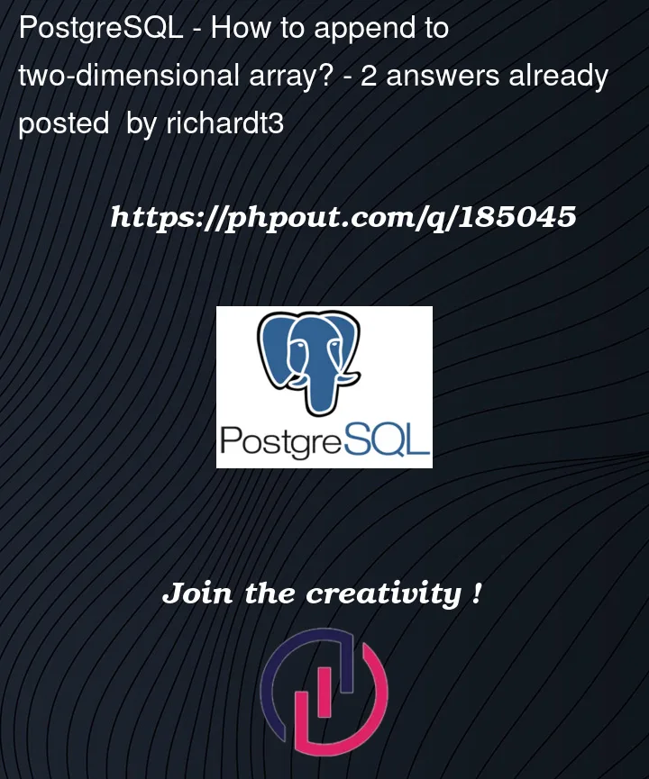 Question 185045 in PostgreSQL