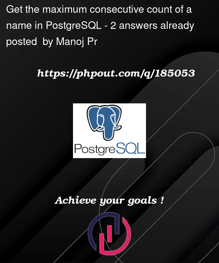 Question 185053 in PostgreSQL