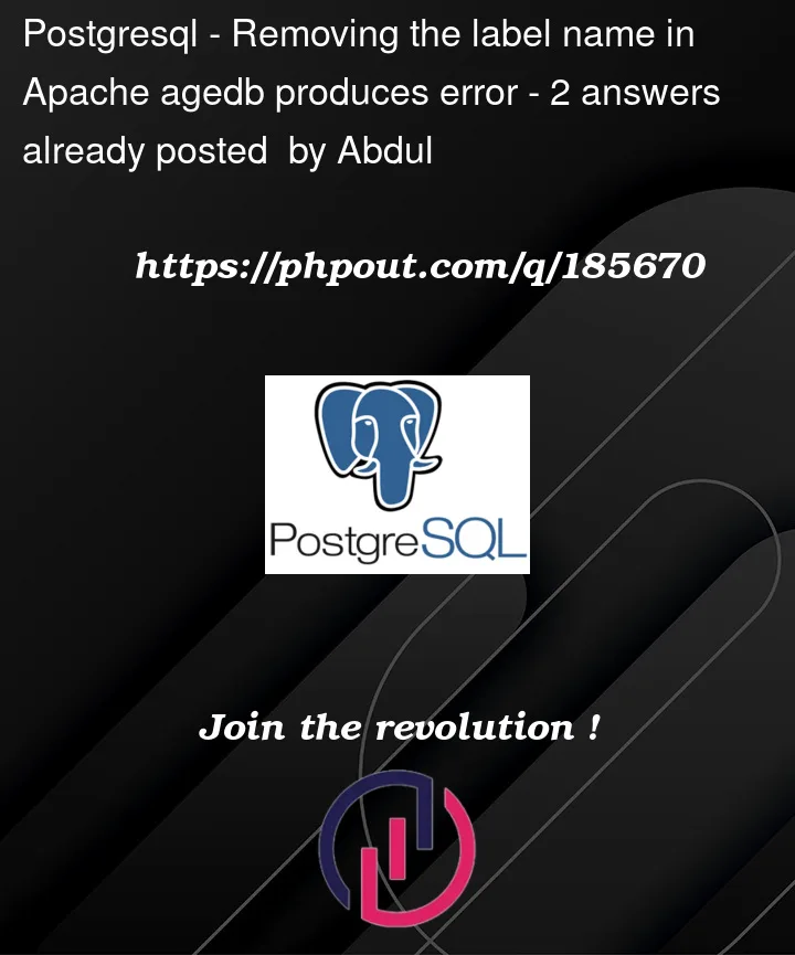 Question 185670 in PostgreSQL