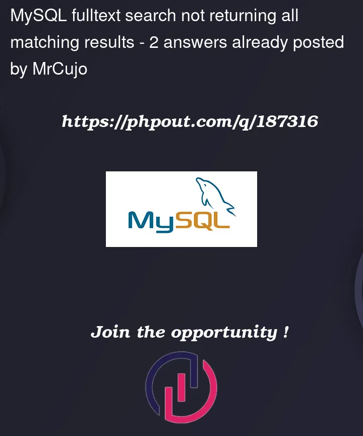 Question 187316 in Mysql