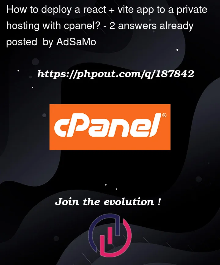 Question 187842 in cPanel