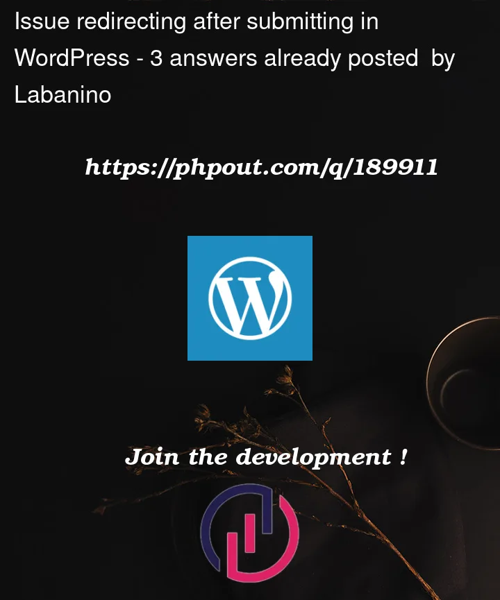 Question 189911 in Wordpress