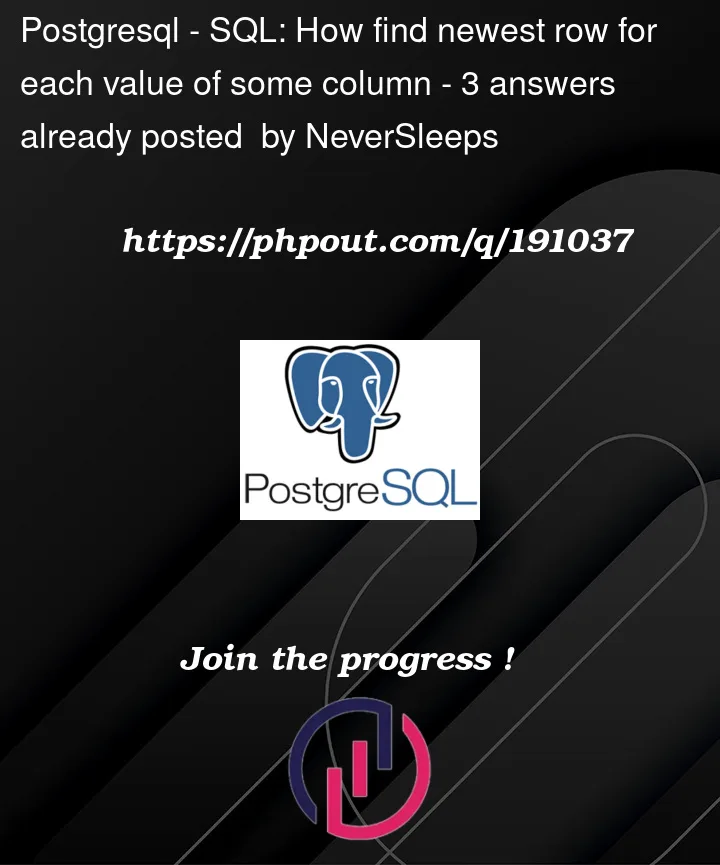 Question 191037 in PostgreSQL