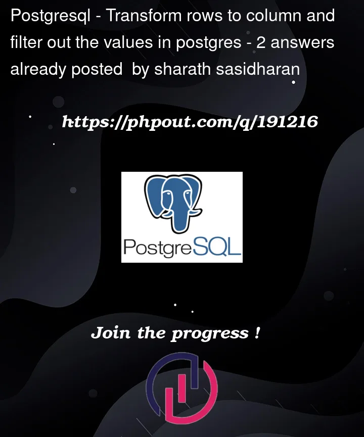 Question 191216 in PostgreSQL