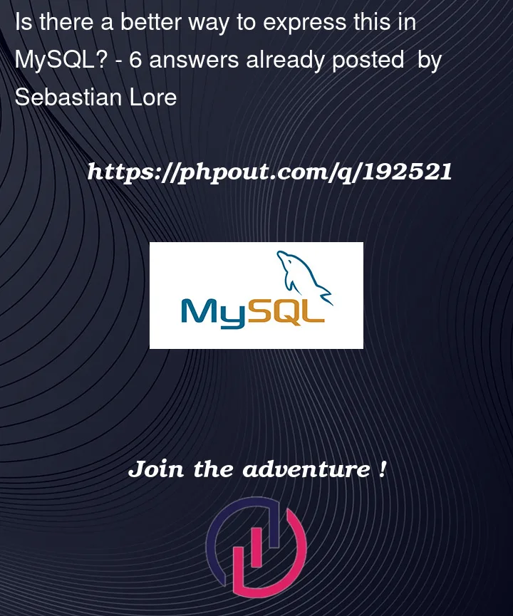 Question 192521 in Mysql