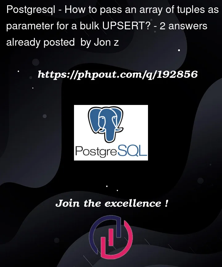 Question 192856 in PostgreSQL