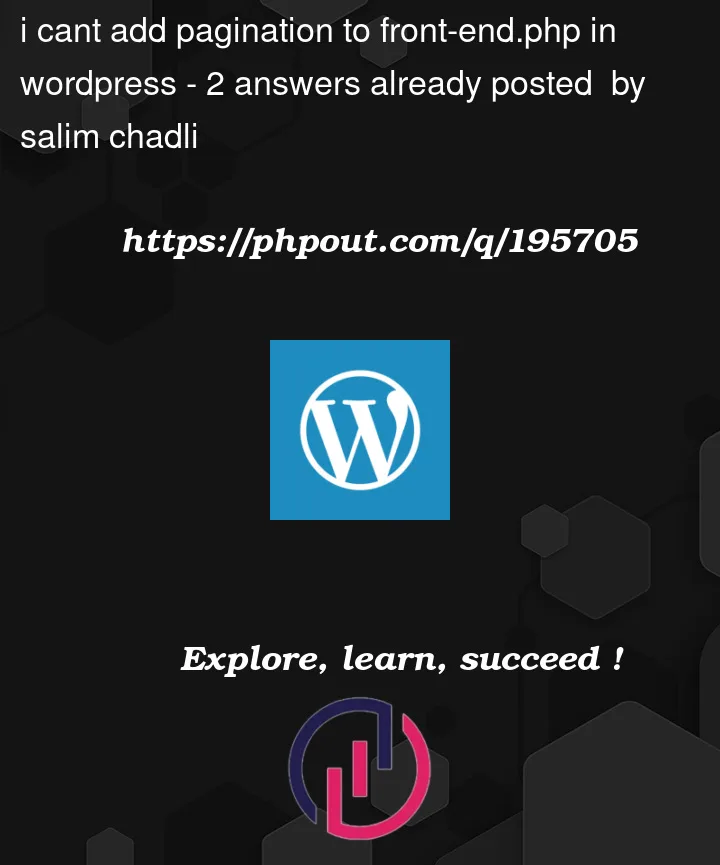 Question 195705 in Wordpress