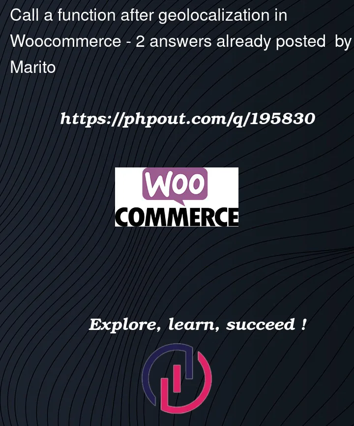 Question 195830 in Woocommerce