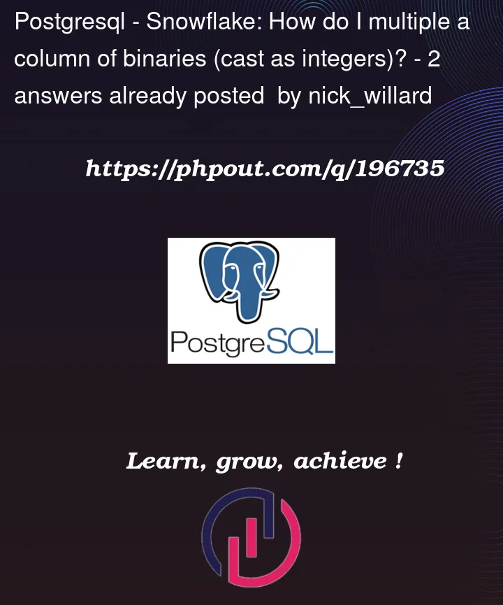 Question 196735 in PostgreSQL