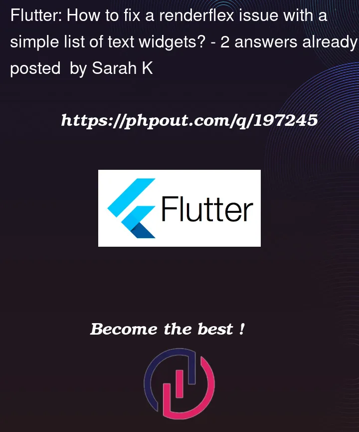 Question 197245 in Flutter