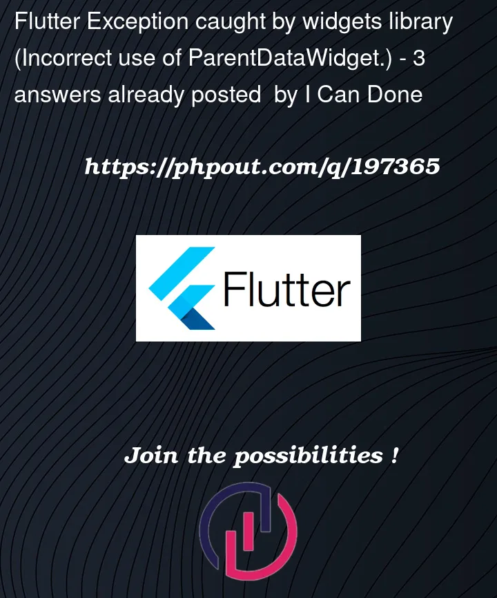 Question 197365 in Flutter