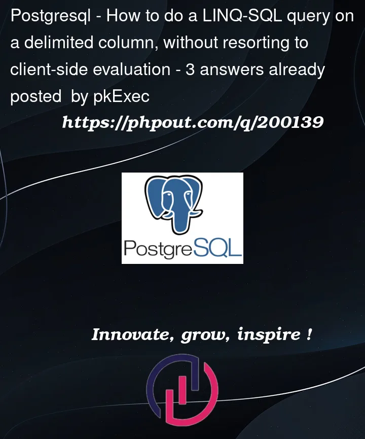 Question 200139 in PostgreSQL