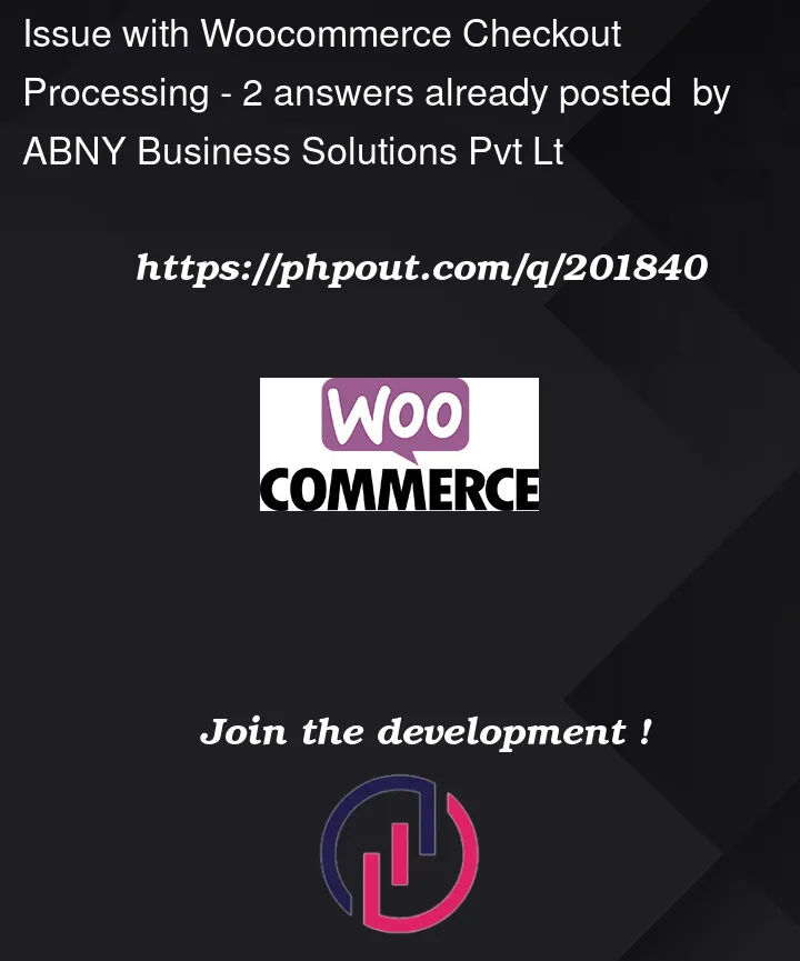 Question 201840 in Woocommerce