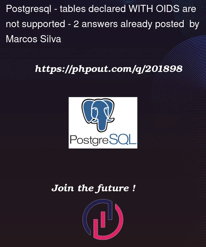 Question 201898 in PostgreSQL