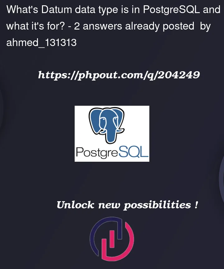 Question 204249 in PostgreSQL