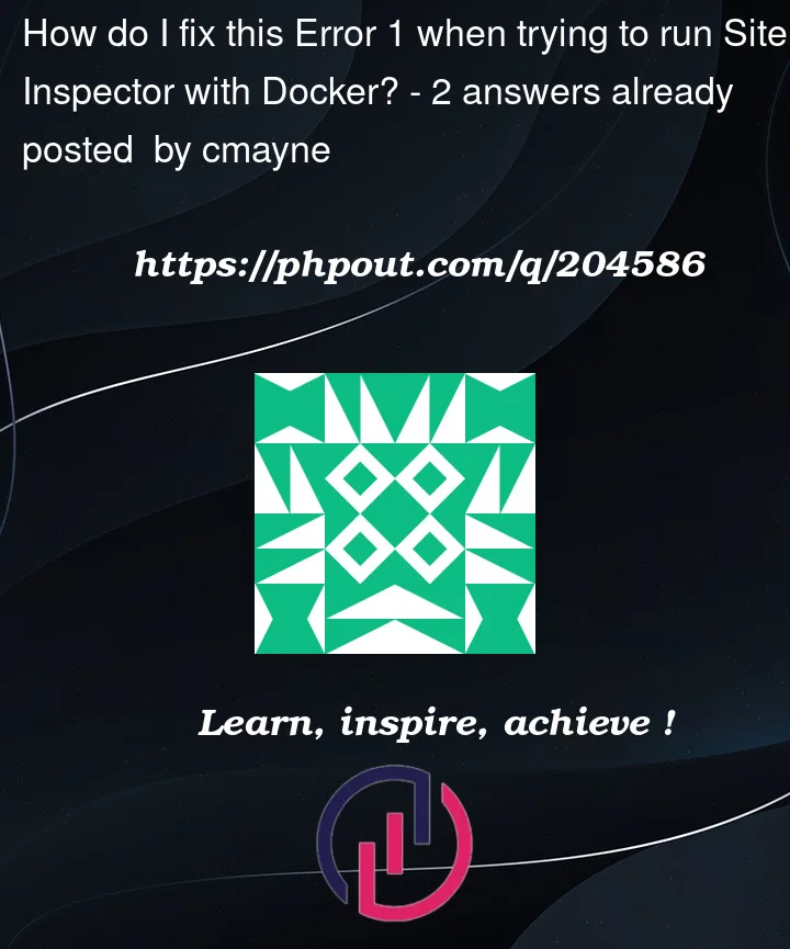 Question 204586 in Docker