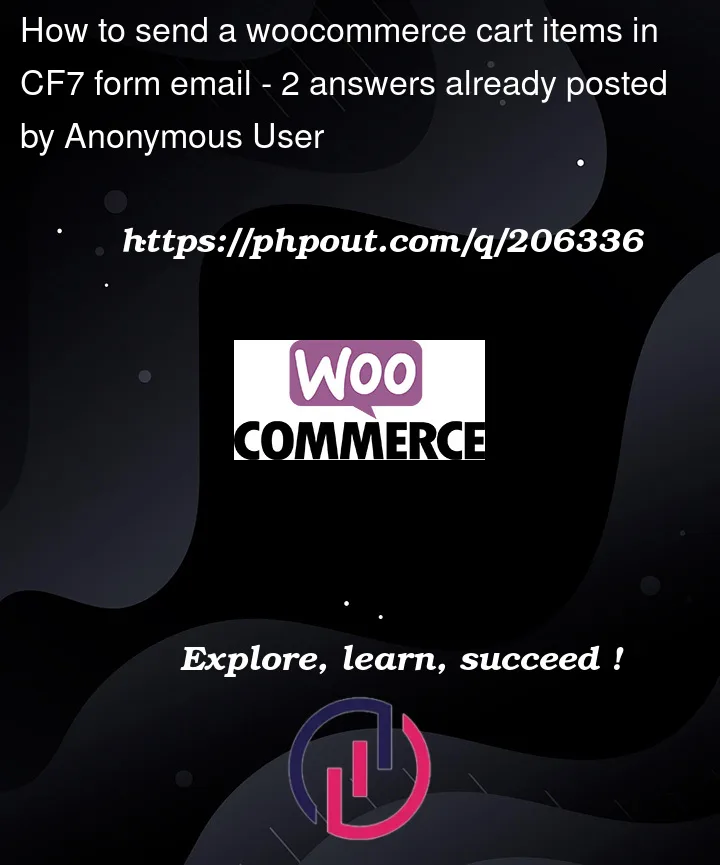 Question 206336 in Woocommerce