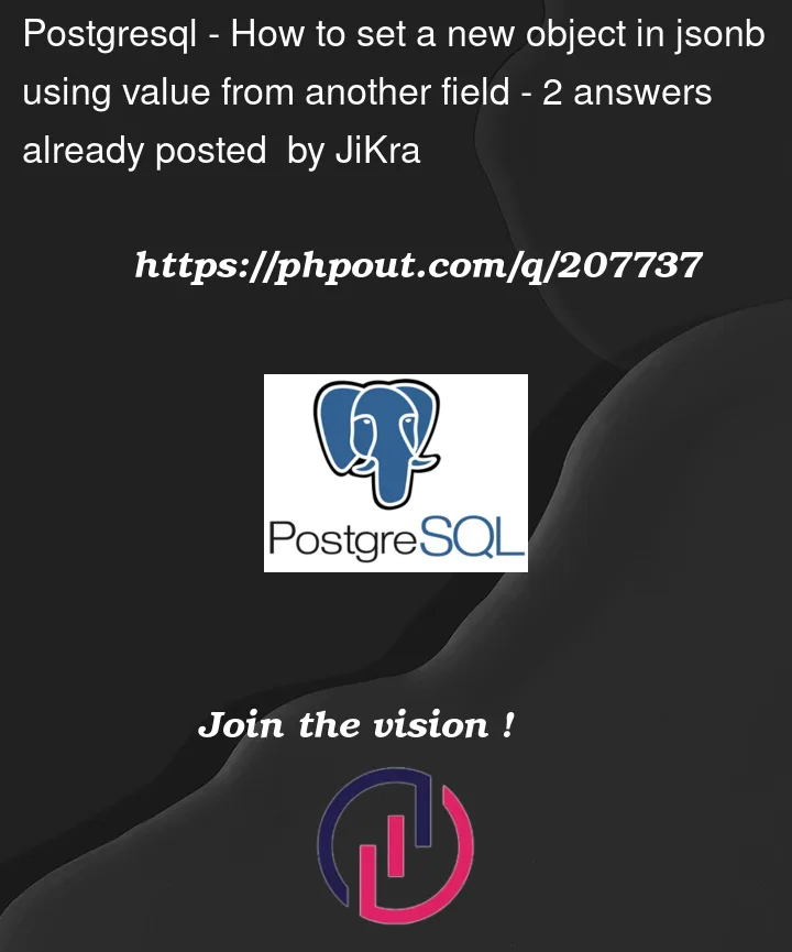 Question 207737 in PostgreSQL