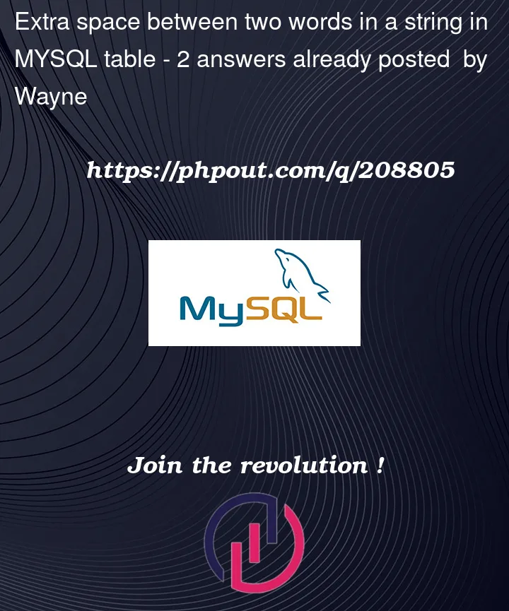 Question 208805 in Mysql