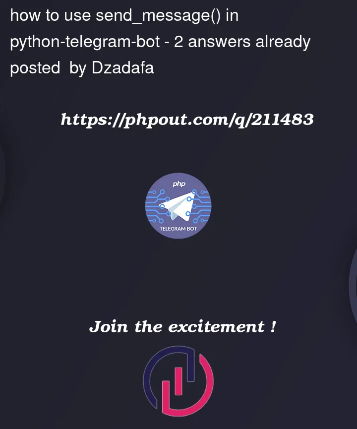 Question 211483 in Telegram API