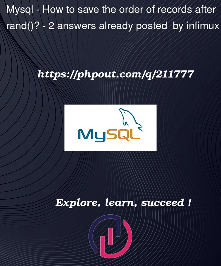 Question 211777 in Mysql