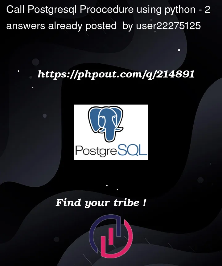 Question 214891 in PostgreSQL