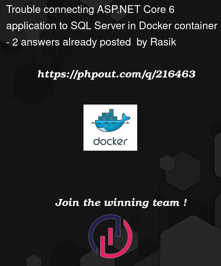 Question 216463 in Docker