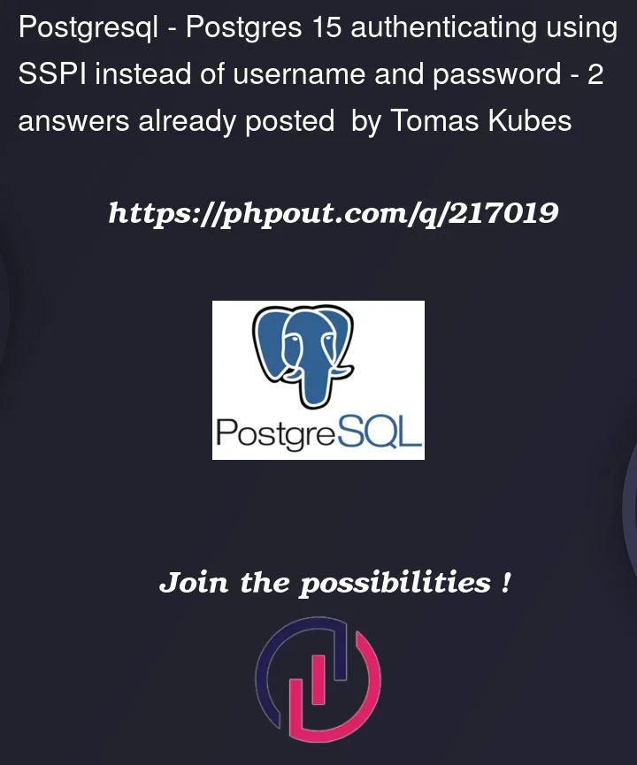 Question 217019 in PostgreSQL