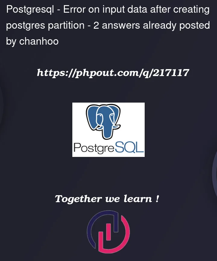 Question 217117 in PostgreSQL