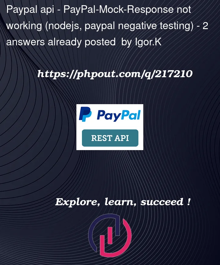 Question 217210 in Paypal API