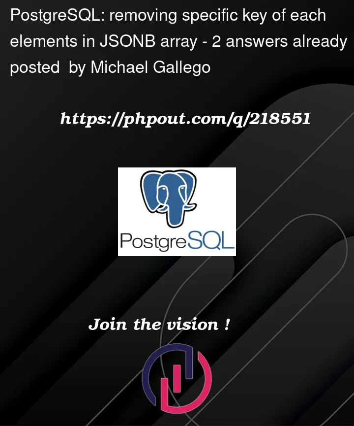 Question 218551 in PostgreSQL