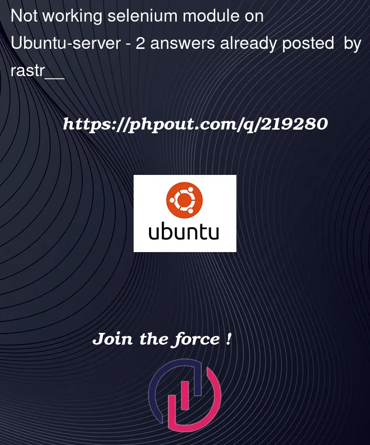 Question 219280 in Ubuntu