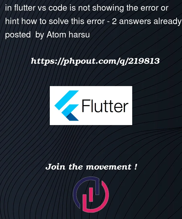 Question 219813 in Flutter