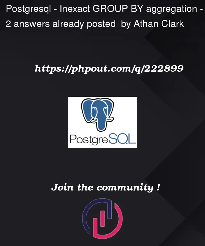 Question 222899 in PostgreSQL