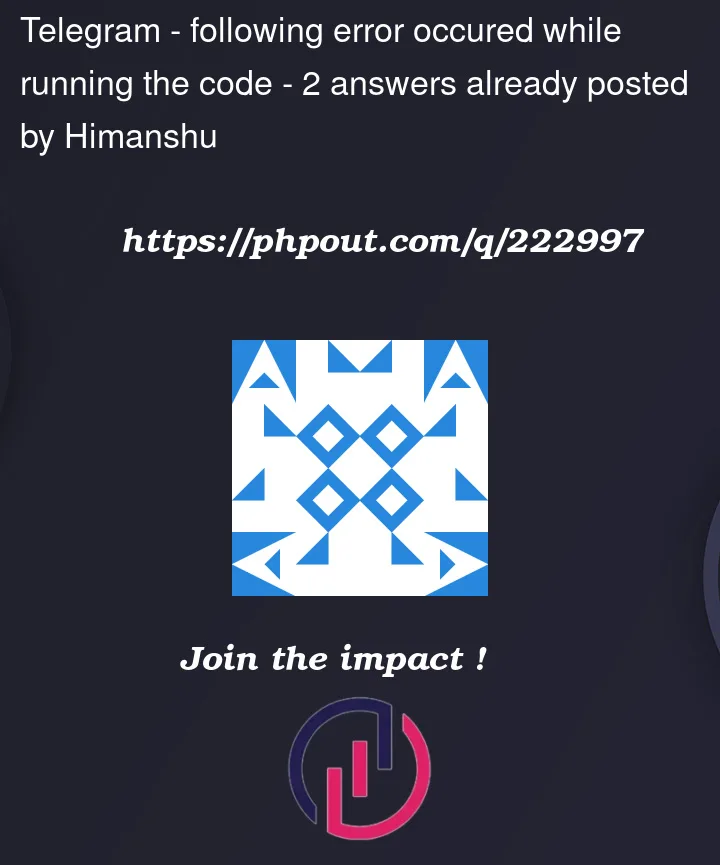 Question 222997 in Telegram API