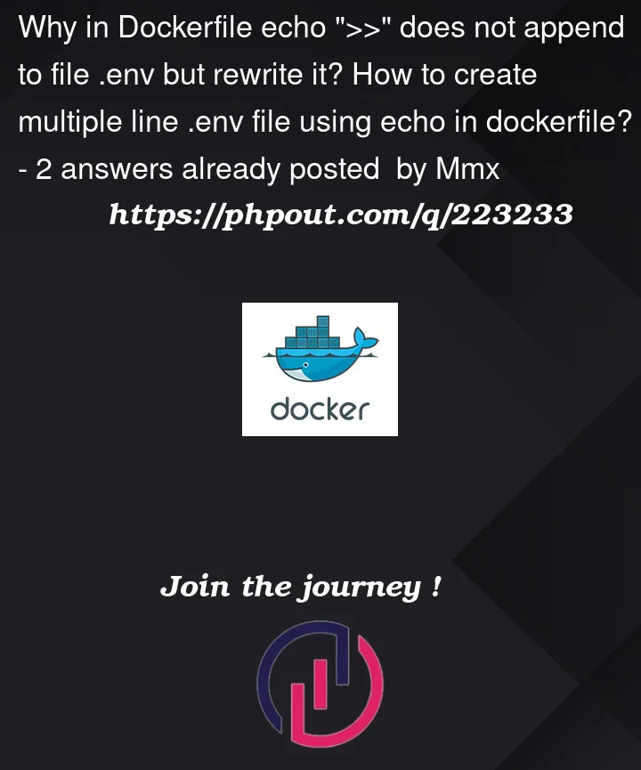 Question 223233 in Docker