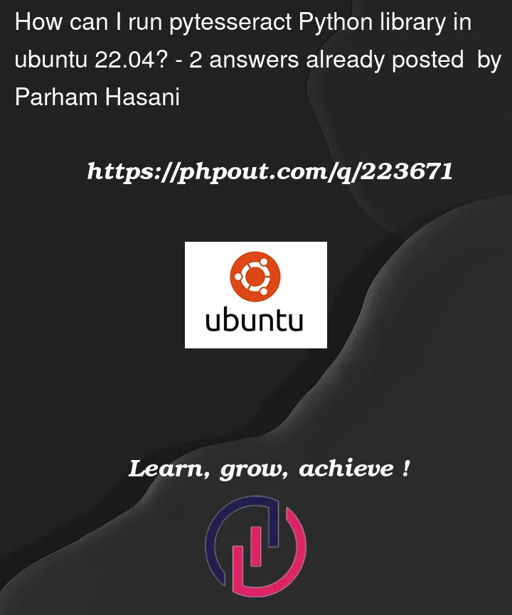 Question 223671 in Ubuntu