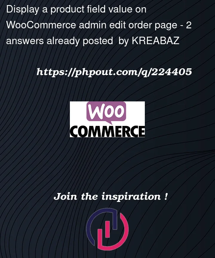 Question 224405 in Woocommerce