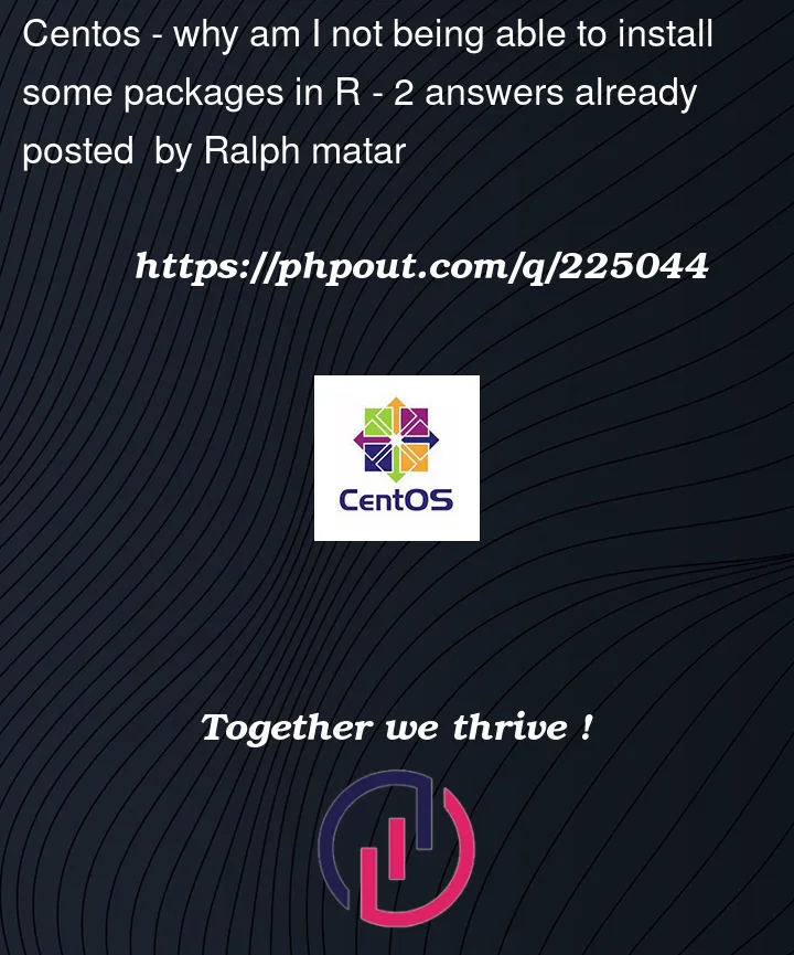 Question 225044 in CentOS