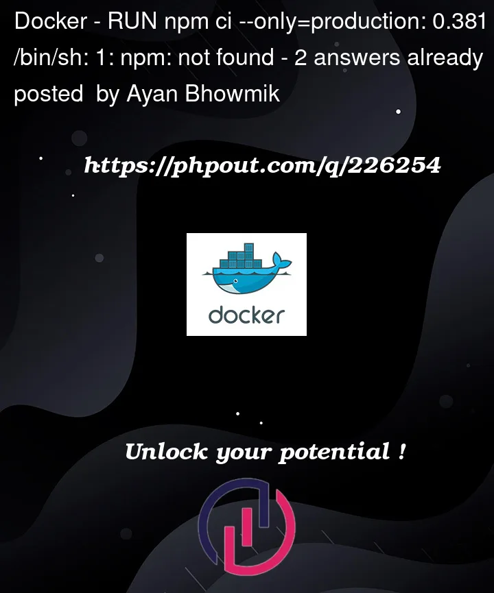 Question 226254 in Docker