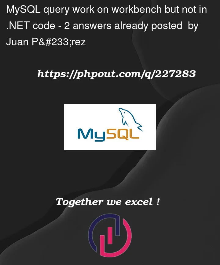 Question 227283 in Mysql