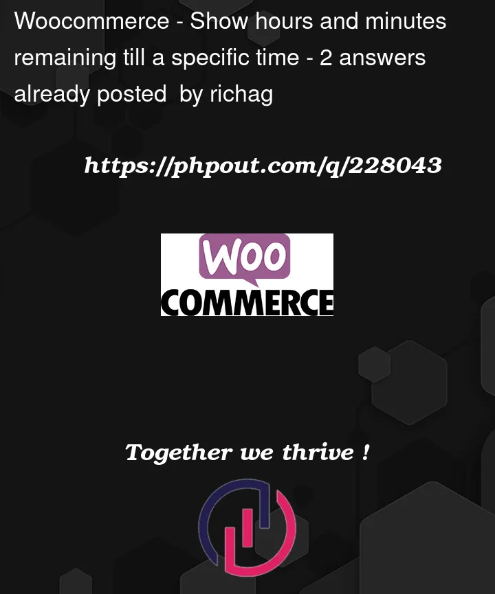 Question 228043 in Woocommerce