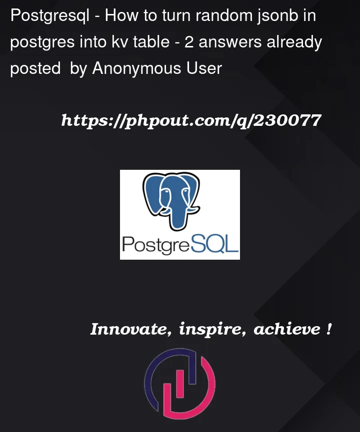 Question 230077 in PostgreSQL