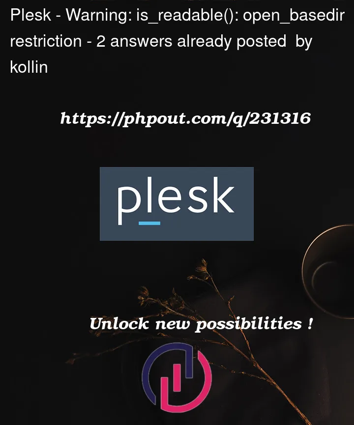 Question 231316 in Plesk