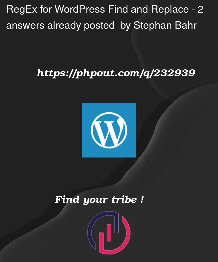 Question 232939 in Wordpress