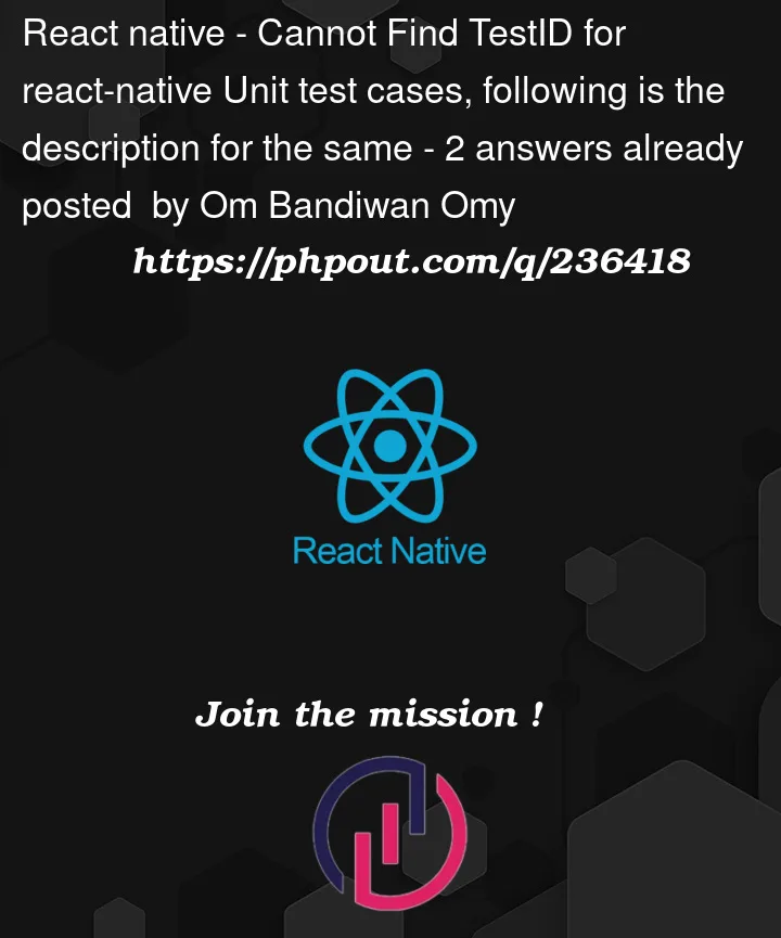 Question 236418 in React native