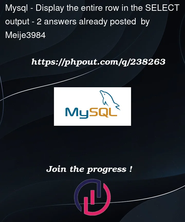 Question 238263 in Mysql