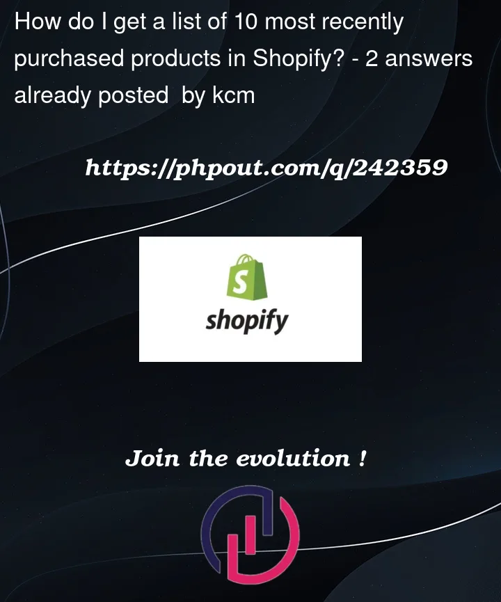 Question 242359 in Shopify