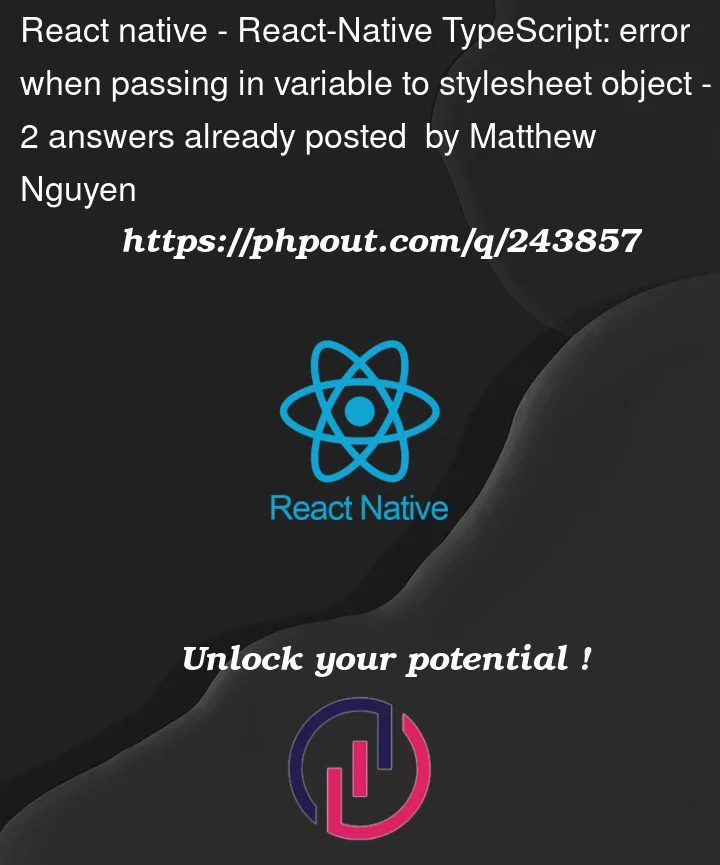 Question 243857 in React native